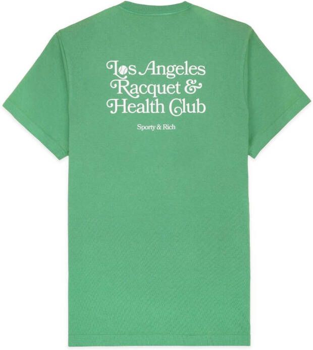 Sporty & Rich LA Racquet Club cotton T-shirt Groen