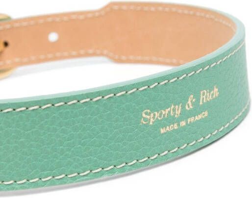 Sporty & Rich Leren kraag Groen