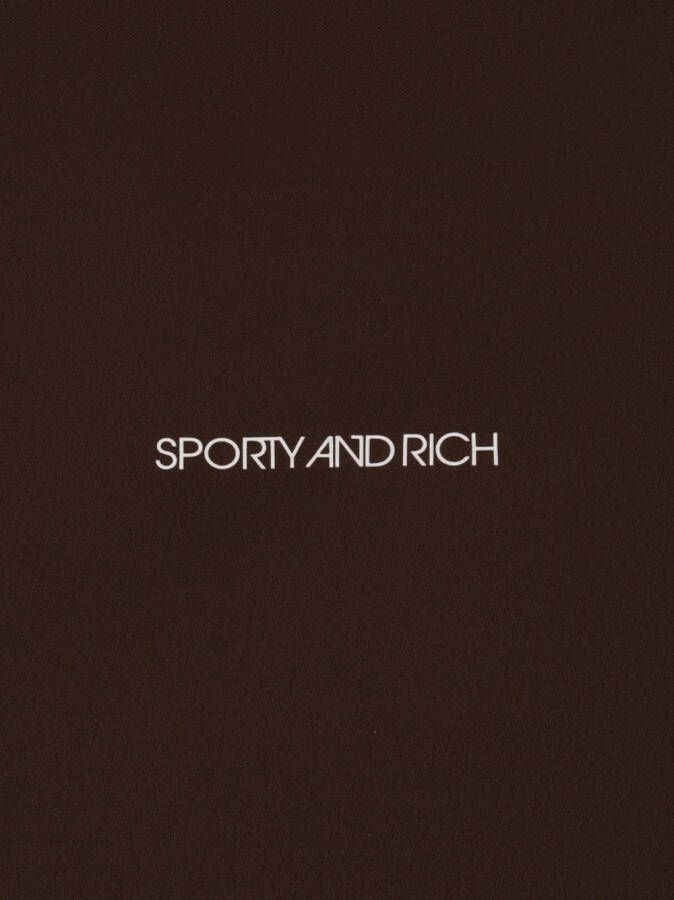 Sporty & Rich Legging met logoprint Bruin