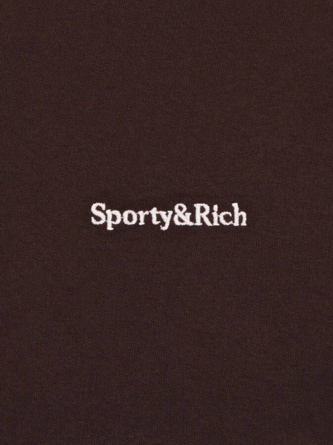 Sporty & Rich Poloshirt met geborduurd logo Bruin
