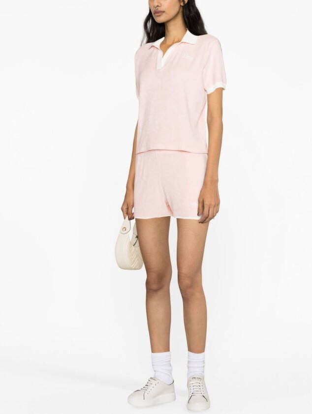 Sporty & Rich Shorts met geborduurd logo Roze