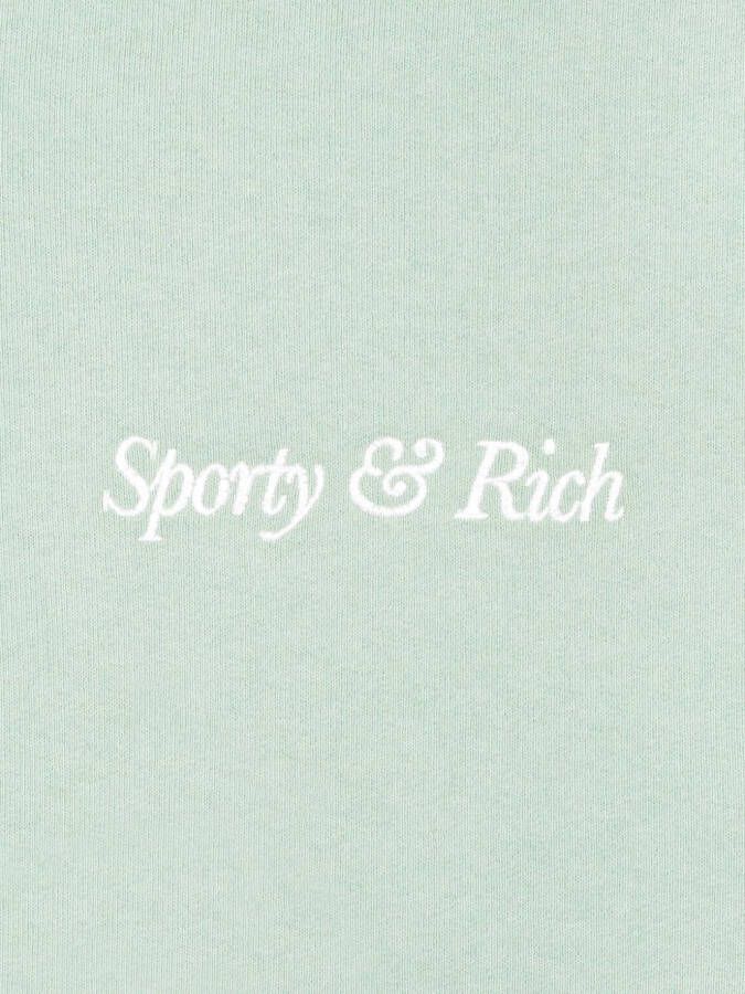 Sporty & Rich Hoodie met geborduurd logo Groen