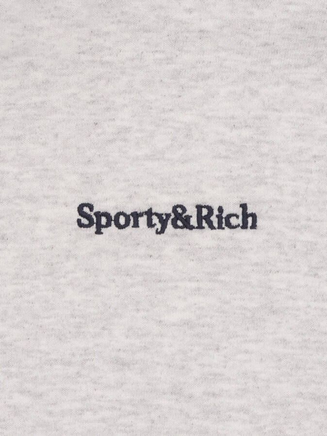 Sporty & Rich Poloshirt met geborduurd logo Grijs