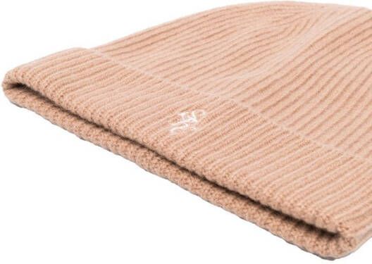 Sporty & Rich Ribgebreide muts Bruin