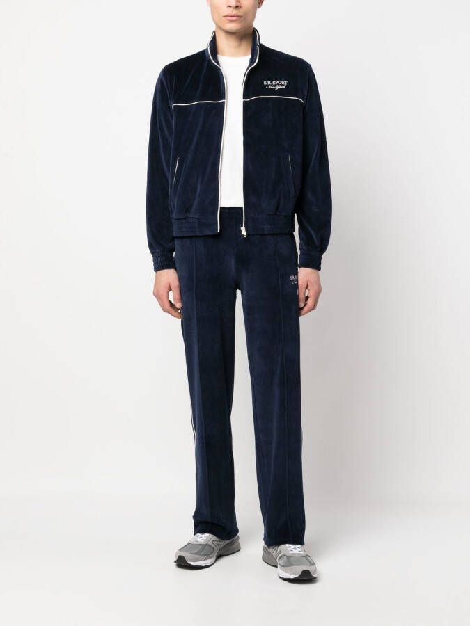 Sporty & Rich Trainingsbroek met geborduurd logo Blauw
