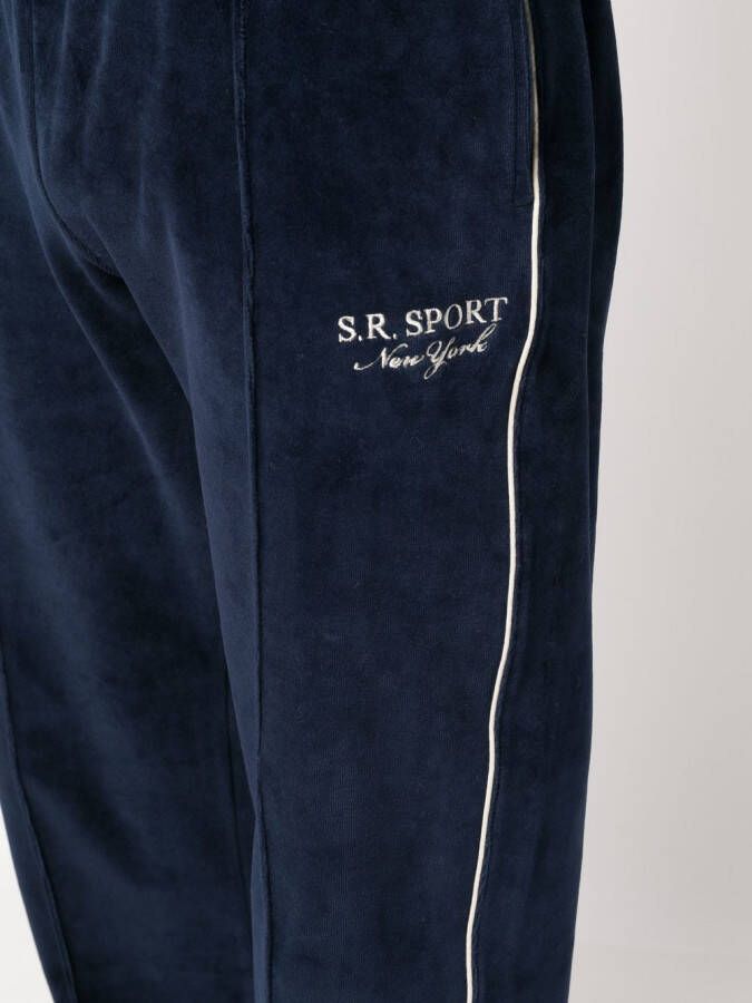 Sporty & Rich Trainingsbroek met geborduurd logo Blauw