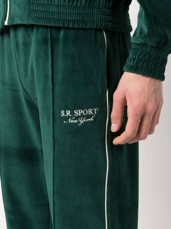 Sporty & Rich Trainingsbroek met geborduurd logo Groen