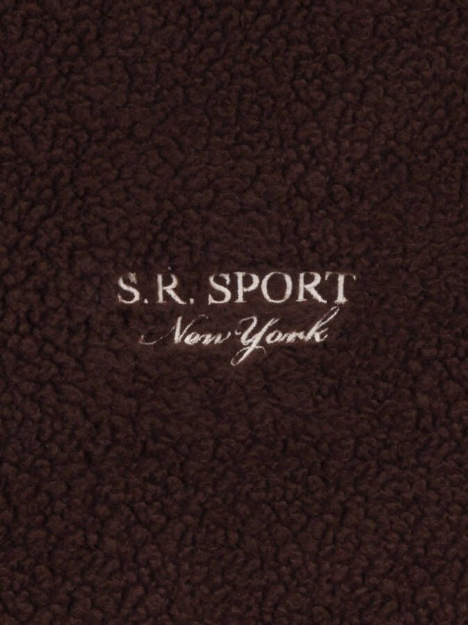 Sporty & Rich Trui met geborduurd logo Bruin