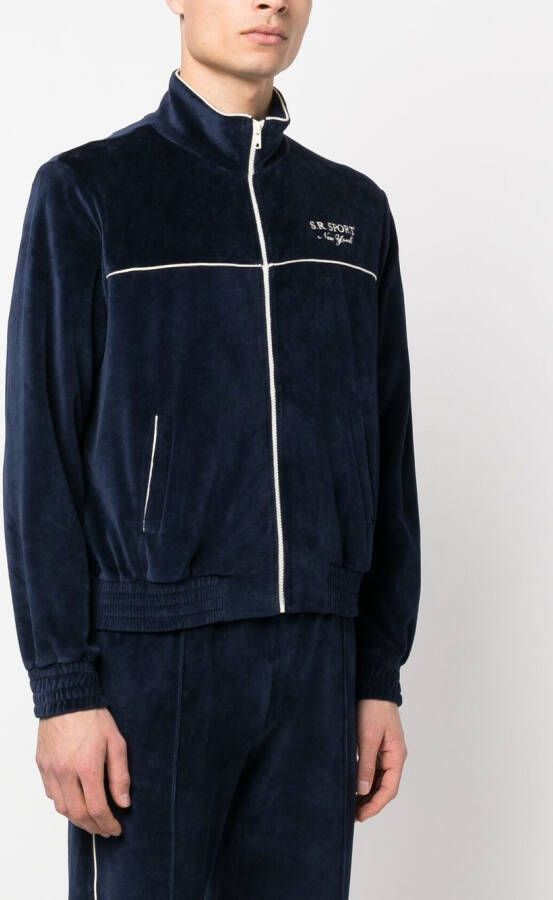 Sporty & Rich Sweater met geborduurd logo Blauw