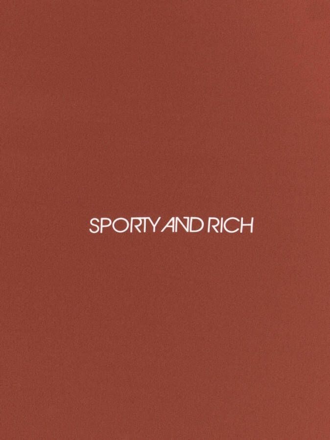 Sporty & Rich Bikershorts met logoprint Rood