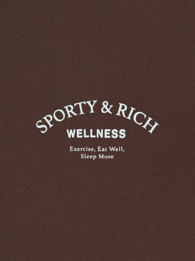 Sporty & Rich Shorts met logoprint CHOCOLATE