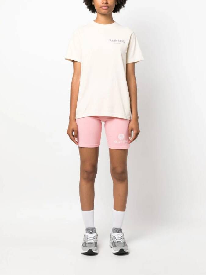Sporty & Rich T-shirt met logoprint Beige