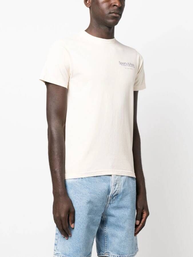 Sporty & Rich T-shirt met logoprint Beige