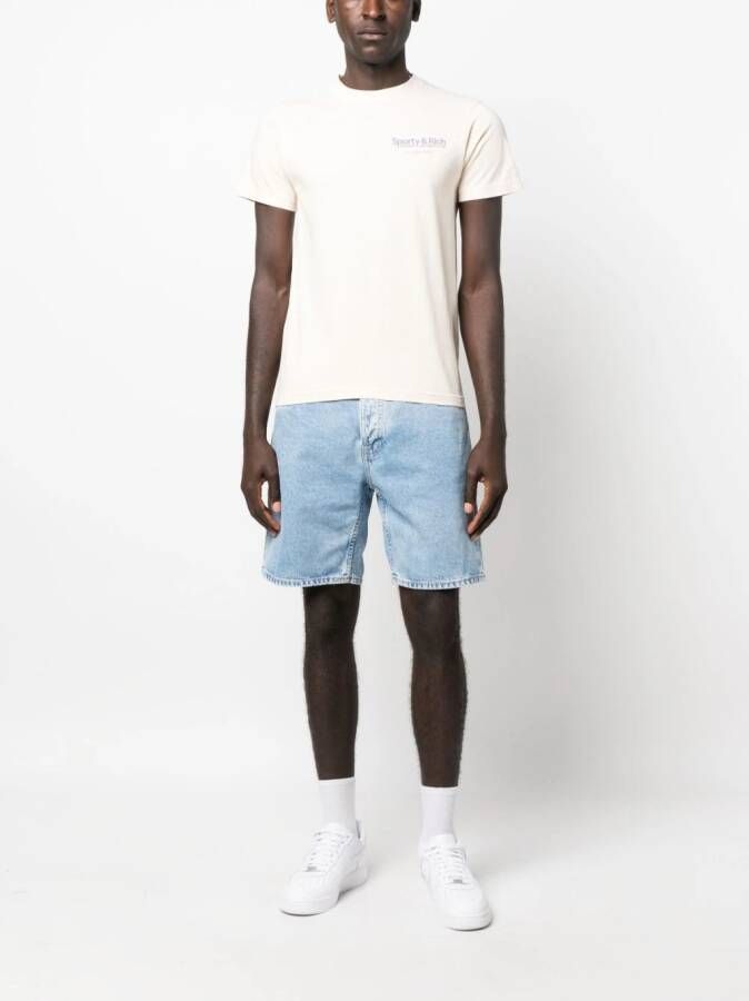 Sporty & Rich T-shirt met logoprint Beige