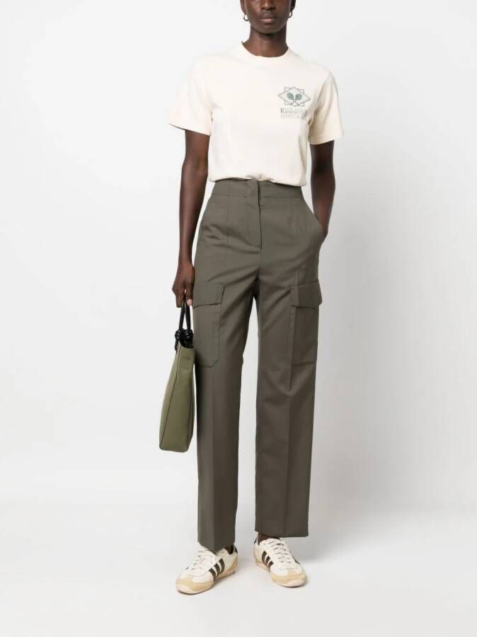 Sporty & Rich T-shirt met logoprint Beige