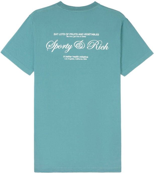 Sporty & Rich T-shirt met logoprint Groen