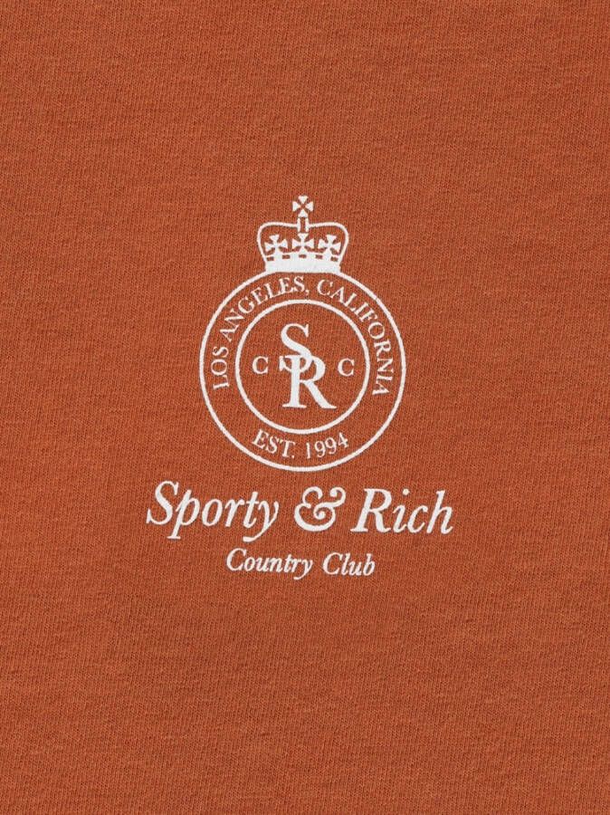 Sporty & Rich T-shirt met logoprint Oranje