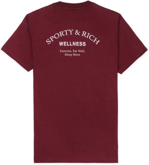 Sporty & Rich T-shirt met logoprint Rood