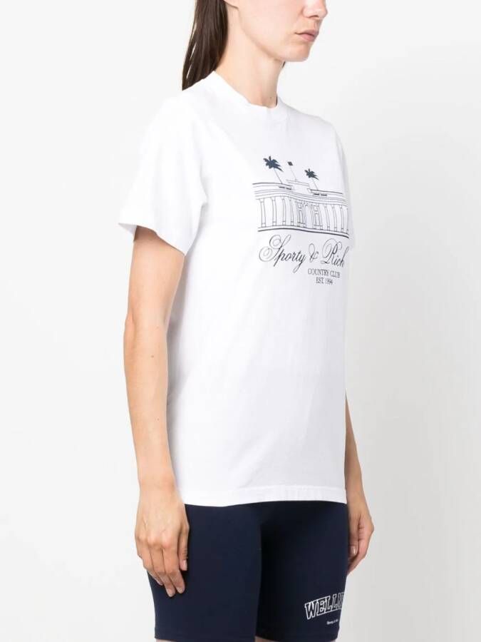 Sporty & Rich T-shirt met logoprint Wit