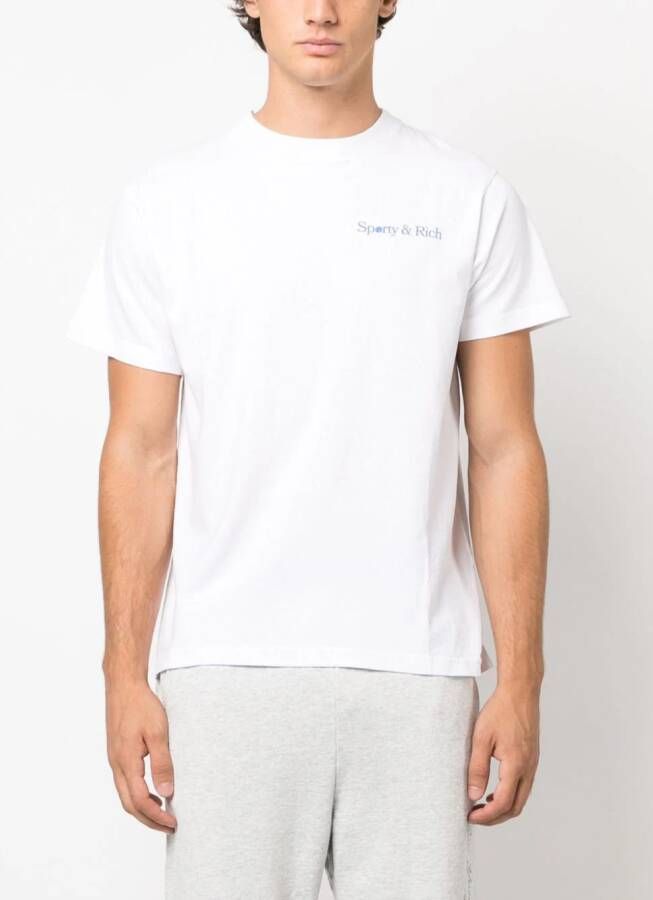 Sporty & Rich T-shirt met logoprint Wit