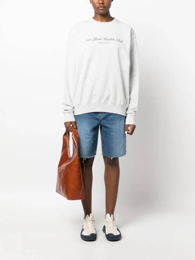 Sporty & Rich Sweater met logoprint Grijs