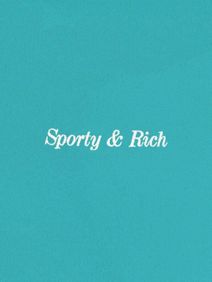 Sporty & Rich Top met logoprint Blauw