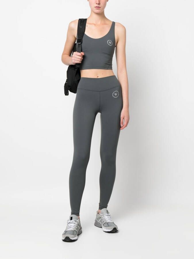 Sporty & Rich Legging met logoprint Grijs