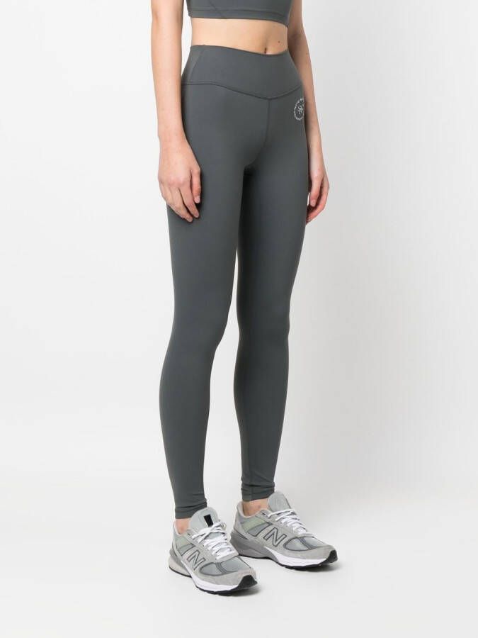 Sporty & Rich Legging met logoprint Grijs