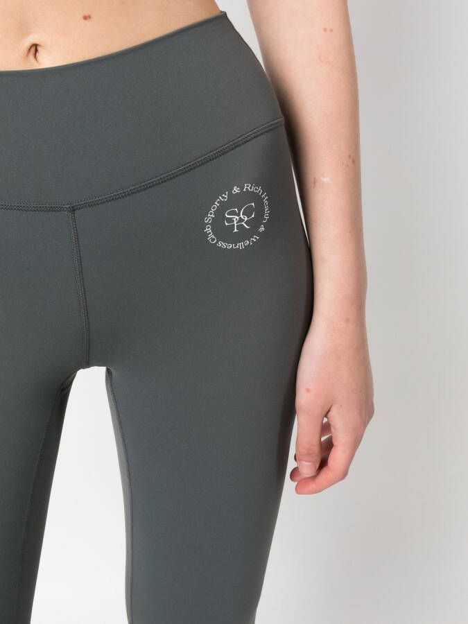 Sporty & Rich Legging met logoprint Grijs