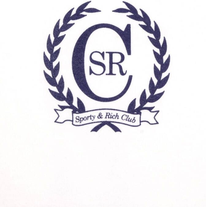 Sporty & Rich Trui met logoprint Wit