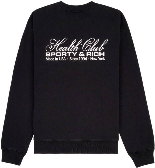 Sporty & Rich Sweater met ronde hals Zwart
