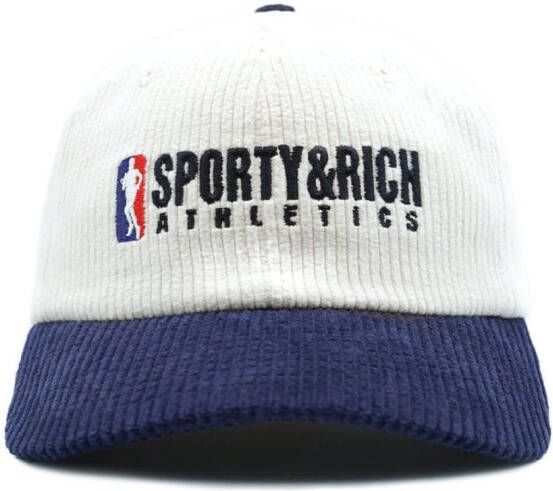 Sporty & Rich Muts met geborduurd logo Wit