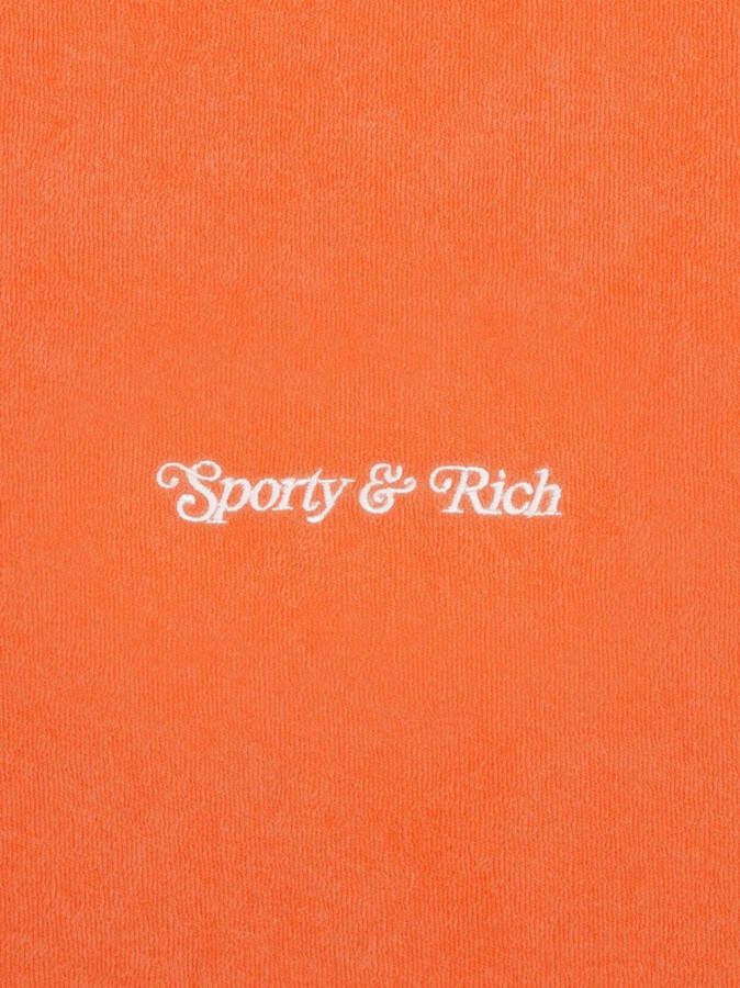 Sporty & Rich NY Tennis Club straight shorts Oranje