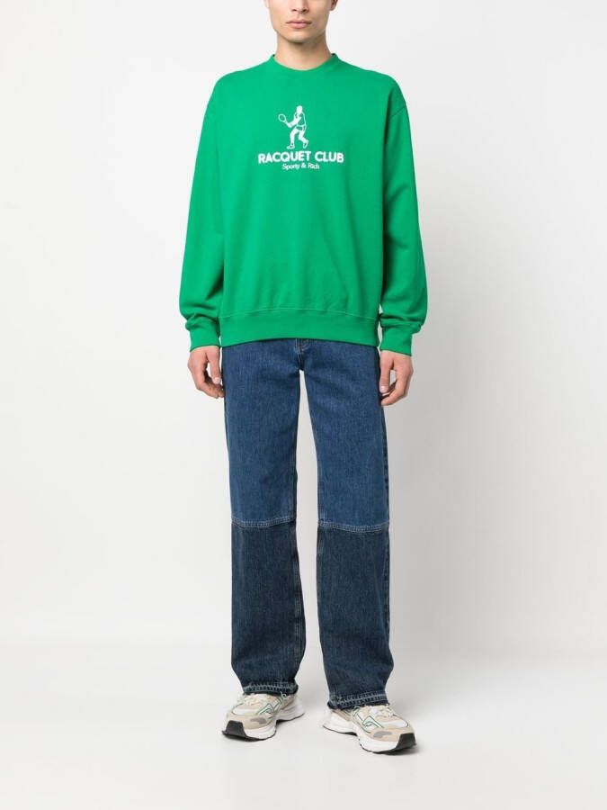 Sporty & Rich Sweater met ronde hals Groen