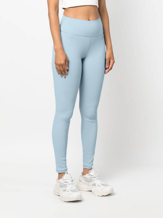 Sporty & Rich Legging met logopatch Blauw