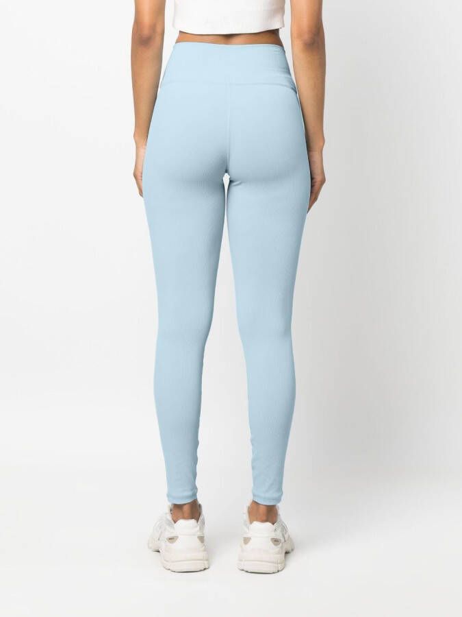 Sporty & Rich Legging met logopatch Blauw