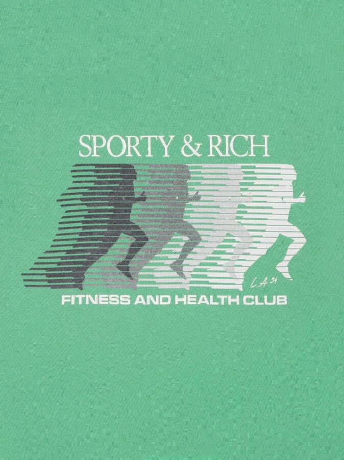 Sporty & Rich Katoenen T-shirt Groen