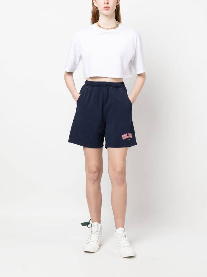 Sporty & Rich Shorts met elastische tailleband Blauw