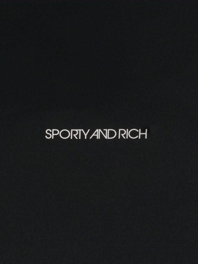 Sporty & Rich Shorts met logoprint Zwart