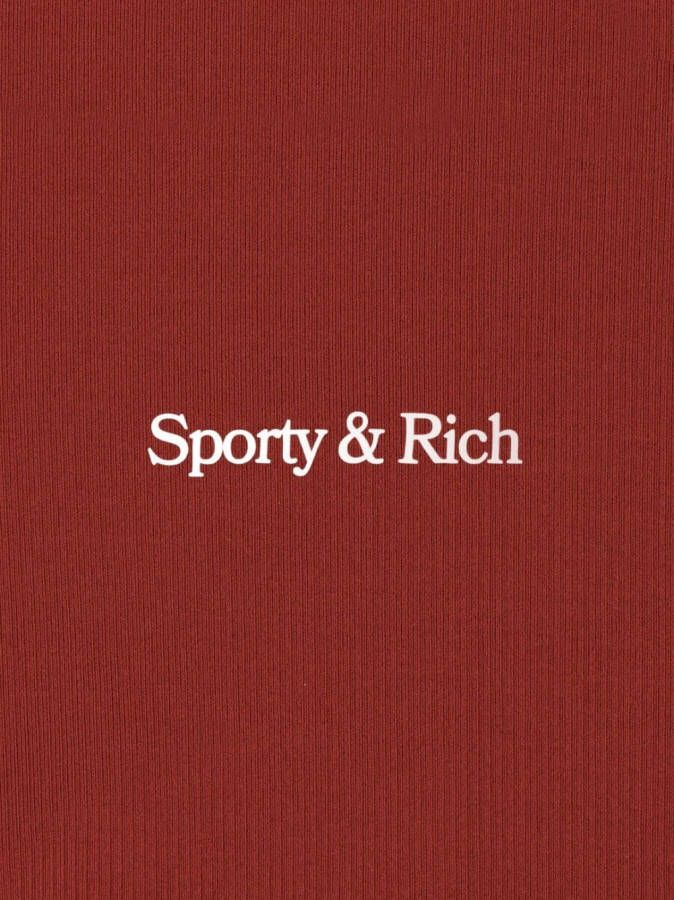 Sporty & Rich Shorts met logoprint Rood