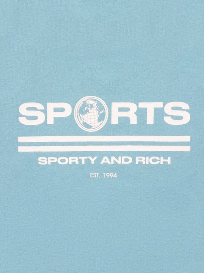 Sporty & Rich Sweater met logoprint Blauw