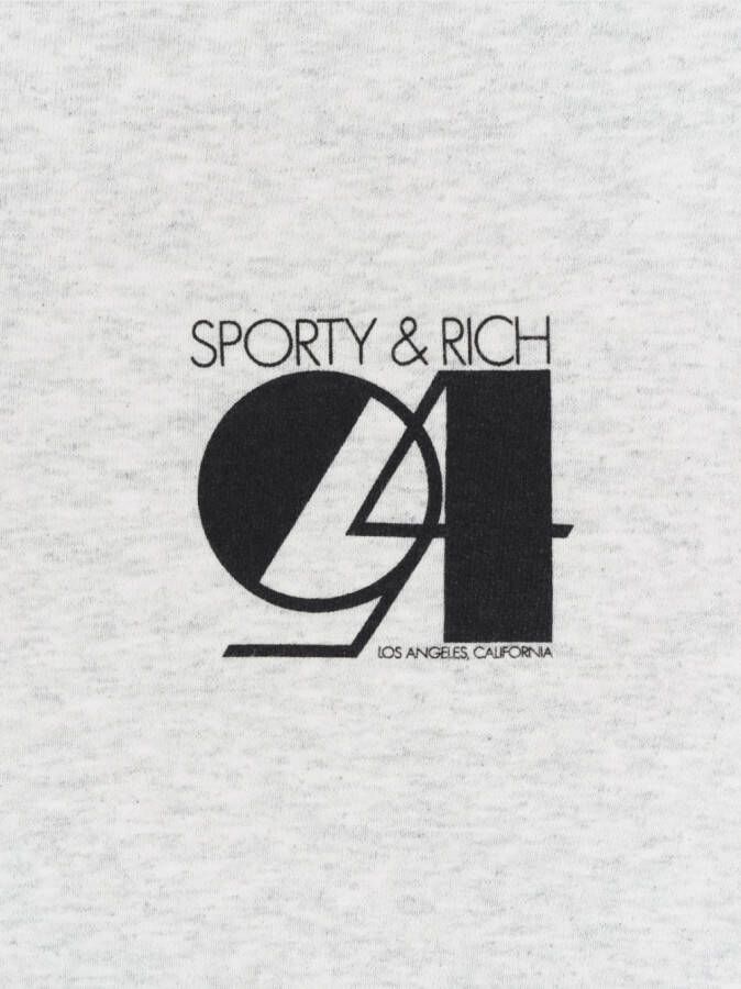 Sporty & Rich Sweater met logoprint Grijs