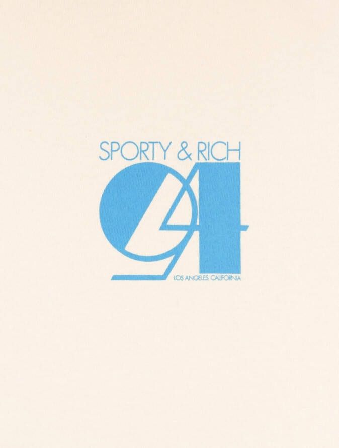 Sporty & Rich T-shirt met logoprint Beige