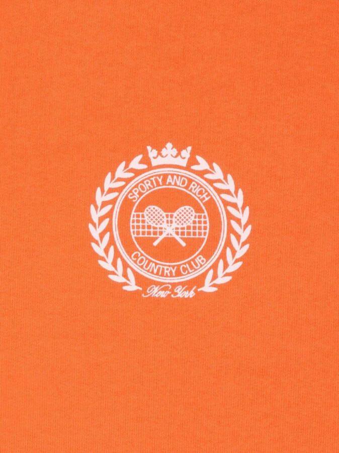 Sporty & Rich Sweater met geborduurd logo Oranje