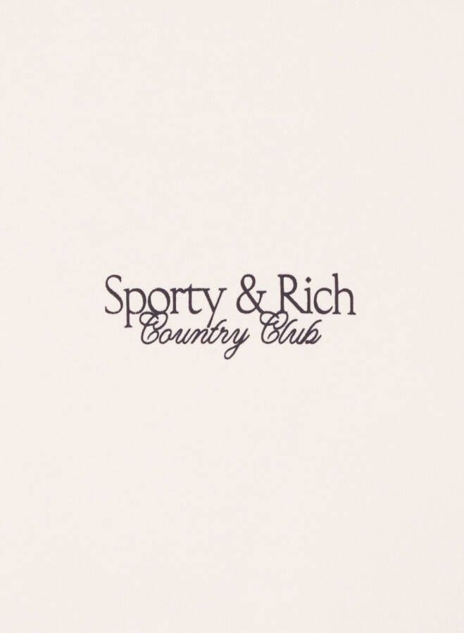 Sporty & Rich Sweater met halve rits Beige