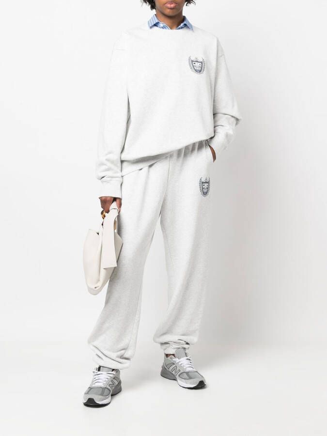 Sporty & Rich Sweater met logo Grijs