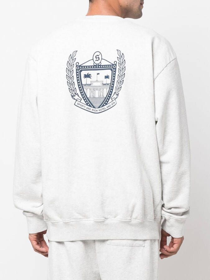 Sporty & Rich Sweater met logo Grijs