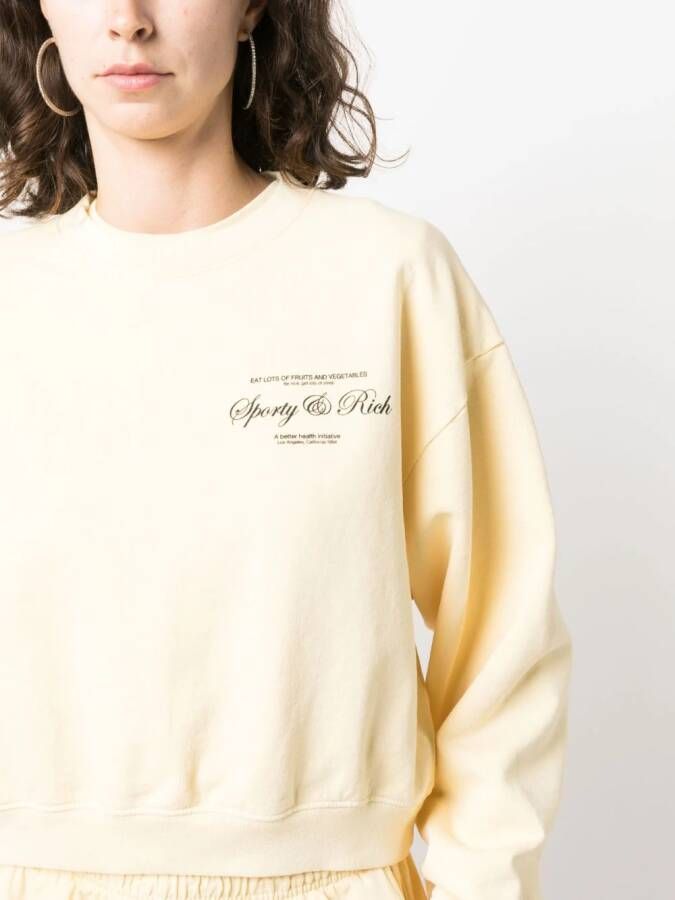 Sporty & Rich Sweater met logoprint Beige