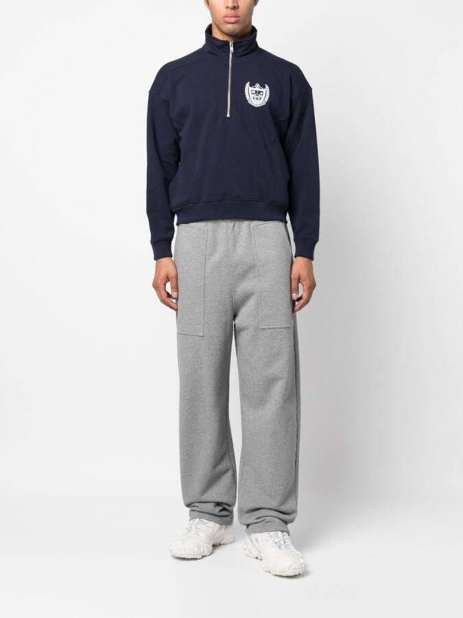 Sporty & Rich Sweater met logoprint Blauw
