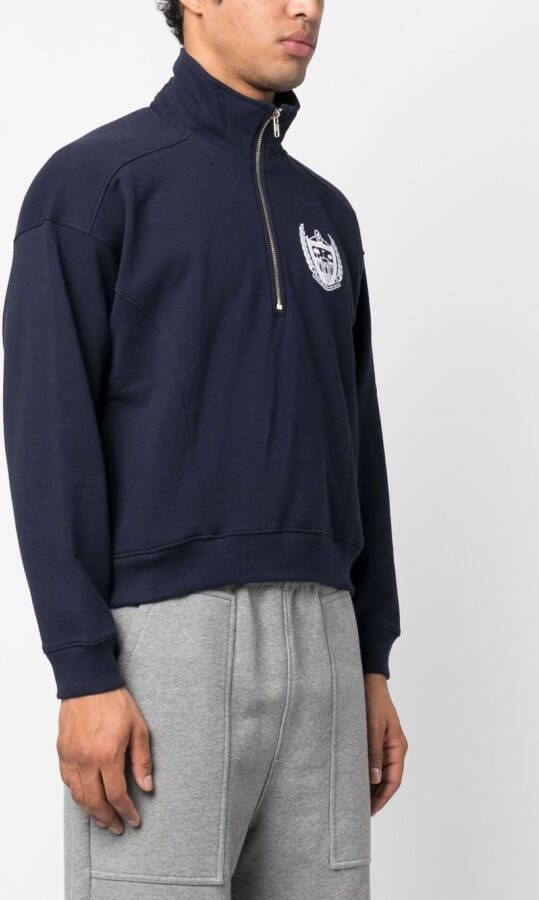Sporty & Rich Sweater met logoprint Blauw